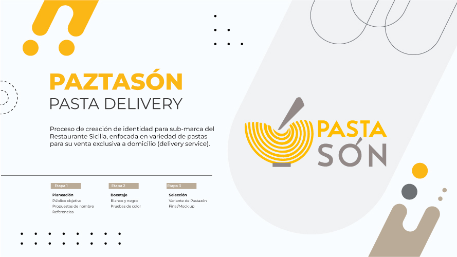 Presentación de propuesta de imagen para submarca 'Pastasón', 2023